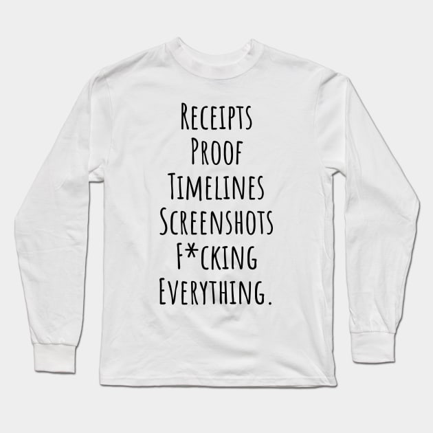 Heather Gay - Receipts #rhoslc Long Sleeve T-Shirt by Simplify With Leanne